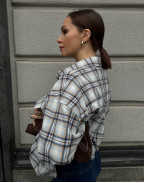 Оувърсайз памучна риза BLUE SKY