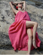 Ленена рокля GREECE PINK