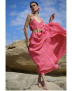 Ленена рокля GREECE PINK