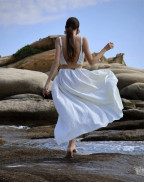 Ленена рокля GREECE WHITE