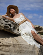 Ленена рокля GREECE WHITE