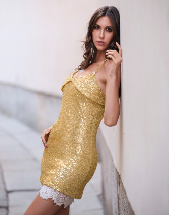 Рокля SEQUIN GOLD