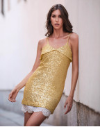 Рокля SEQUIN GOLD