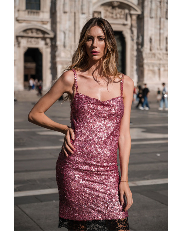 Рокля SEQUIN PINK 