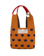 Чанта CARAMEL BROWN & NAVY BLUE DOTS