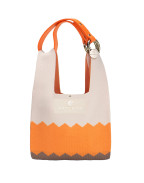 Чанта CREAMY WHITE & ORANGE & CARAMEL