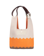 Чанта CREAMY WHITE & ORANGE & CARAMEL