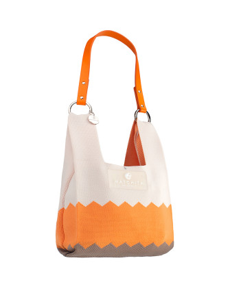 Чанта CREAMY WHITE & ORANGE & CARAMEL