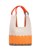 Чанта CREAMY WHITE & ORANGE & CARAMEL