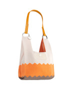 Чанта CREAMY WHITE & ORANGE & CARAMEL