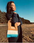 Чанта MUSTARD COLOR & WHITE & AZURE