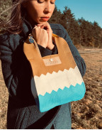 Чанта MUSTARD COLOR & WHITE & AZURE