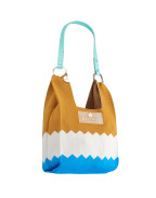 Чанта MUSTARD COLOR & WHITE & AZURE
