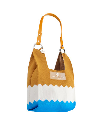 Чанта MUSTARD COLOR & WHITE & AZURE