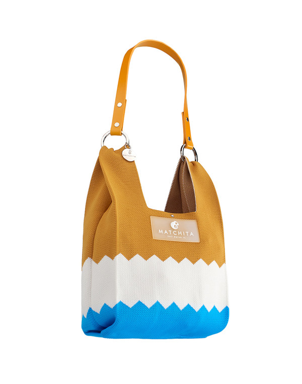 Чанта MUSTARD COLOR & WHITE & AZURE