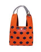 Чанта ORANGE & NAVY BLUE DOTS