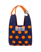 Чанта NAVY BLUE & ORANGE DOTS