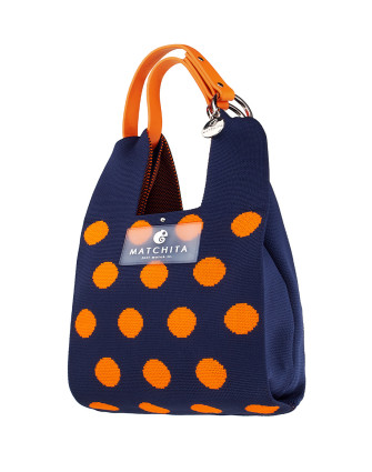 Чанта NAVY BLUE & ORANGE DOTS
