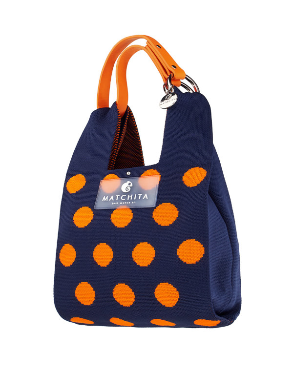 Чанта NAVY BLUE & ORANGE DOTS