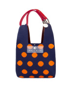 Чанта NAVY BLUE & ORANGE DOTS