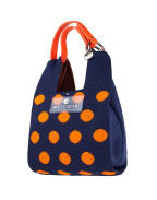 Чанта NAVY BLUE & ORANGE DOTS