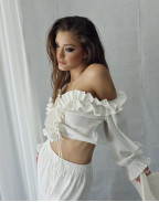 Блуза WHITE LINEN WAVES