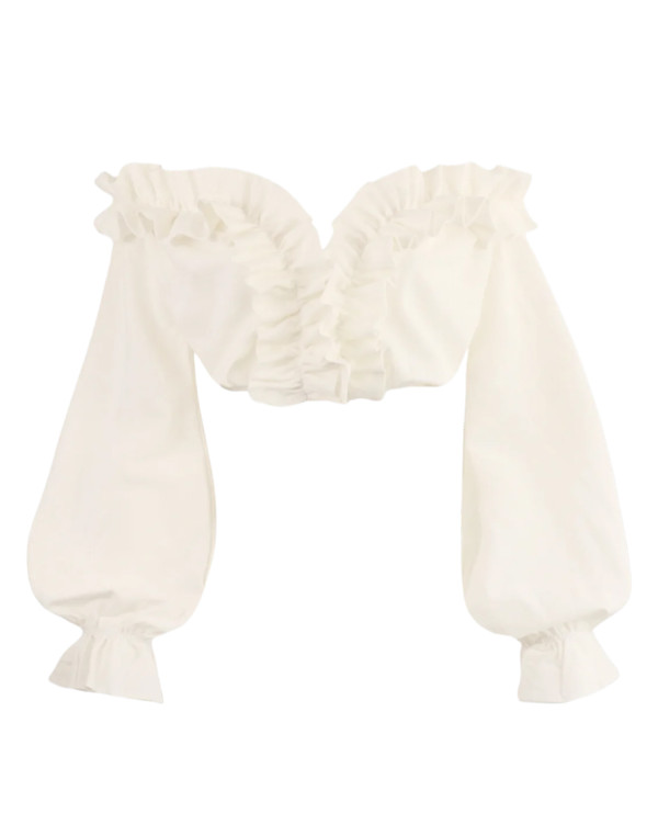 Блуза WHITE LINEN WAVES