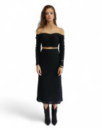 Пола BLACK KNITTING LONG