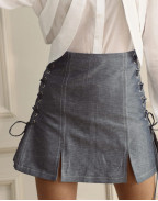 Пола DENIM WITH TIES