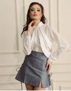 Пола DENIM WITH TIES