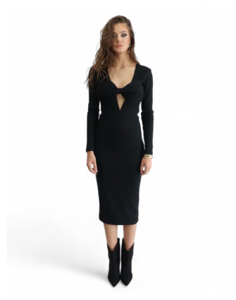 Рокля BLACK KNITTING CLASSY