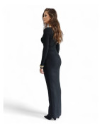 Рокля BLACK KNITTING LONG