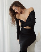 Рокля BLACK KNITTING LONG