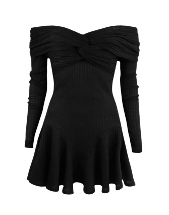 Рокля BLACK KNITTING SHORT