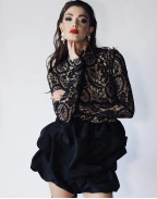 Рокля BLACK LACE TAFFETA