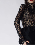 Рокля BLACK LACE TAFFETA