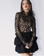 Рокля BLACK LACE TAFFETA