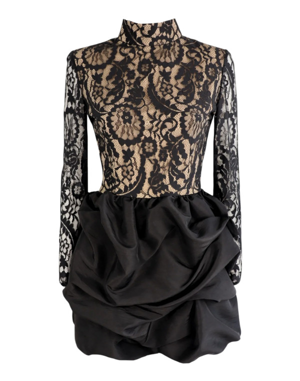 Рокля BLACK LACE TAFFETA