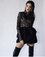 Рокля BLACK LACE TAFFETA