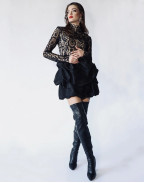 Рокля BLACK LACE TAFFETA