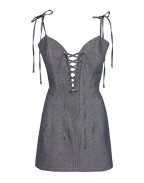 Рокля DENIM WITH TIES