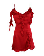 Рокля RED WAVES SATIN