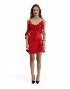 Рокля RED WAVES SATIN