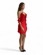 Рокля RED WAVES SATIN