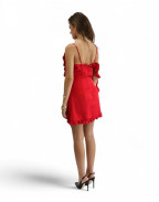 Рокля RED WAVES SATIN