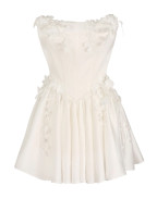 Рокля WHITE 3D FLOWERS