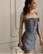 Топ DENIM WITH TIES