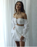 Топ WHITE COTTON EMBROIDERY