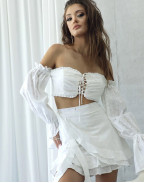 Топ WHITE COTTON EMBROIDERY