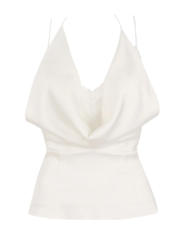 Топ WHITE LACE&SATIN